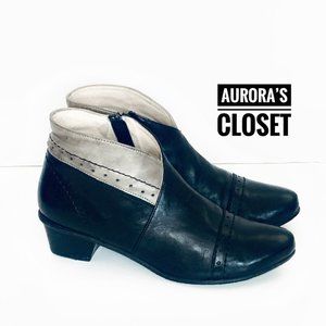 Mentha 7 Black Leather Ankle Oxford Ladies Charm Portugal